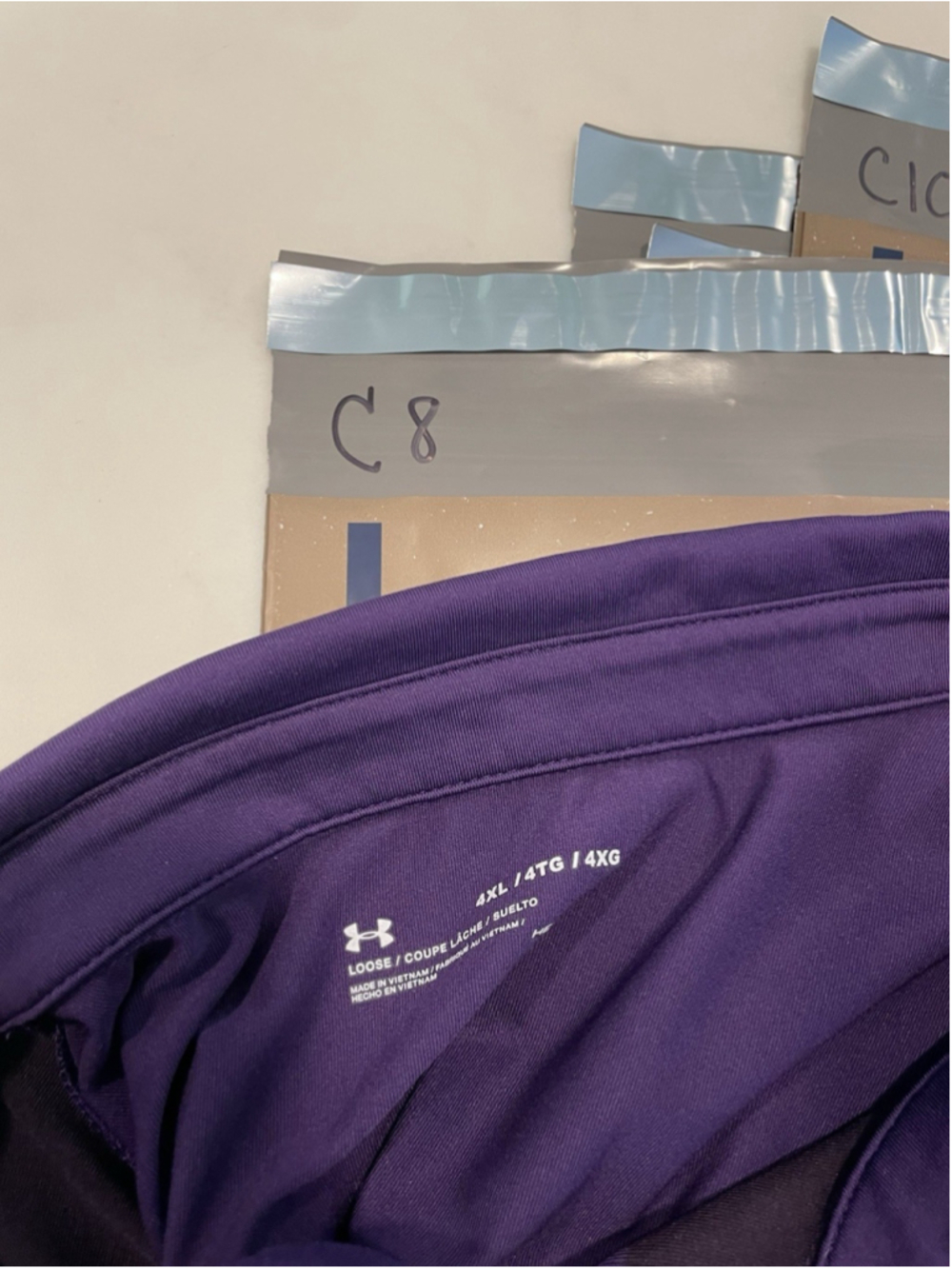 Under Armour Shirt Mens 4XL HeatGear Loose Fit Performance Golf Polo Purple - Picture 7 of 7